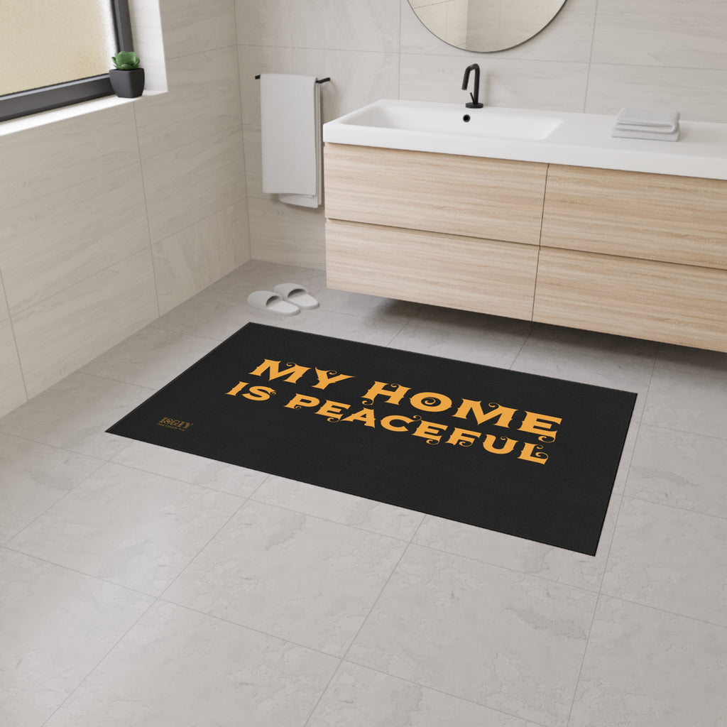 Floor Mat - Heavy Duty My Home Is Peaceful Design
