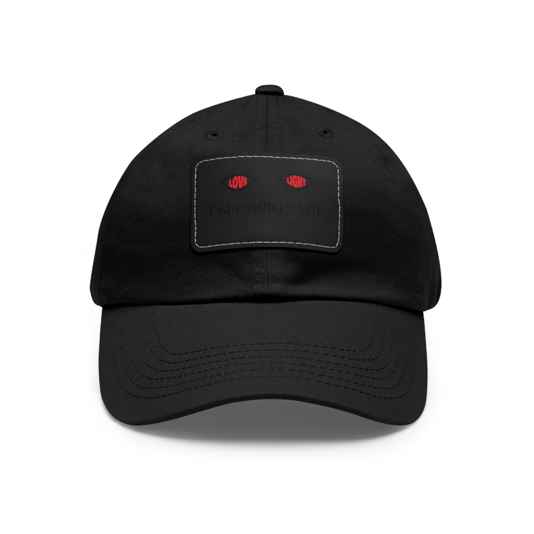 Dad Hat with Leather Patch. I See God In You