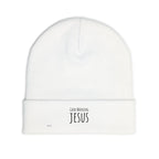 Embroidered "Good Morning Jesus" Knit Beanie