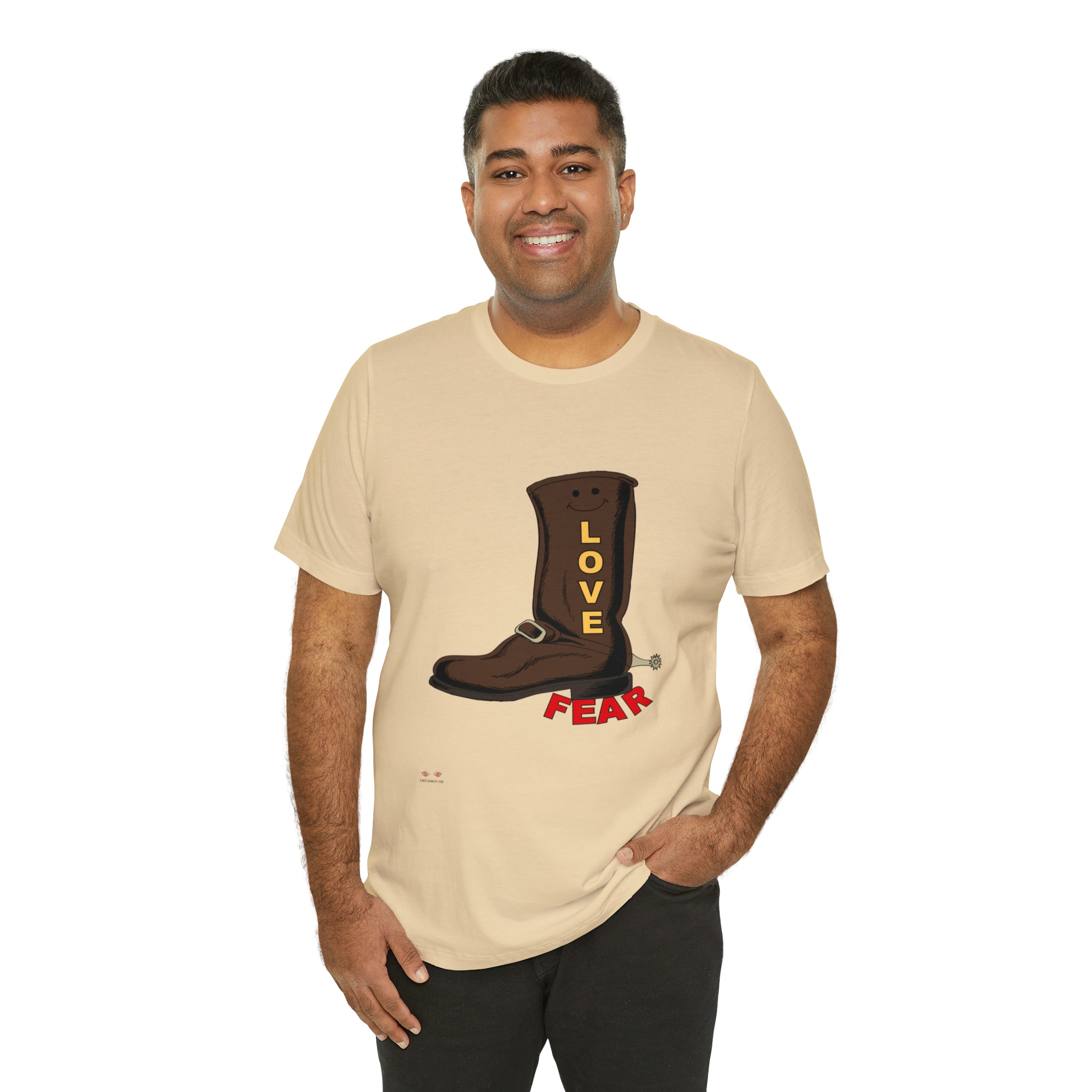 Unisex Jersey Short Sleeve Tee. Love Over Fear