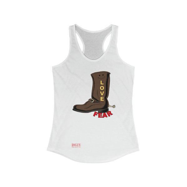 Women's Ideal Racerback  Love Over Fear