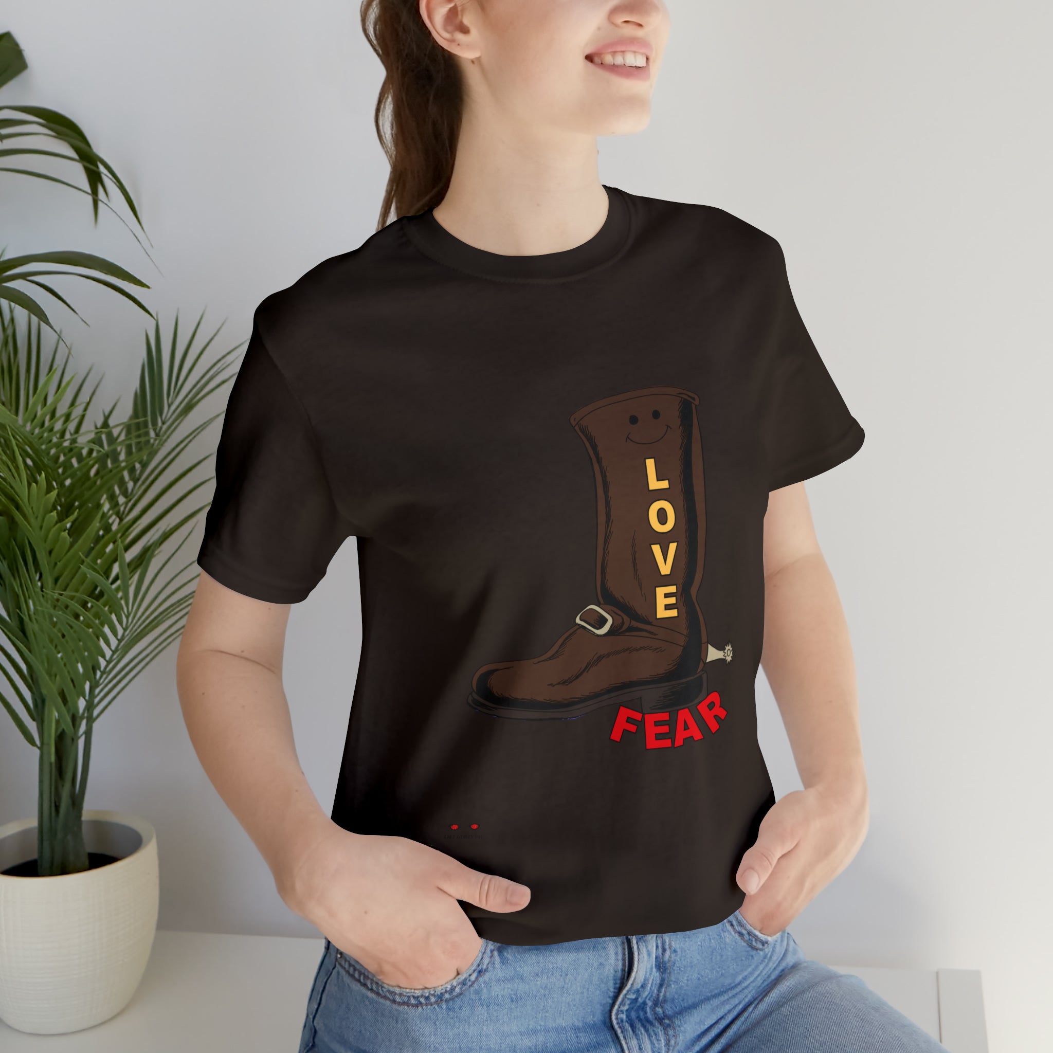Unisex Jersey Short Sleeve Tee. Love Over Fear