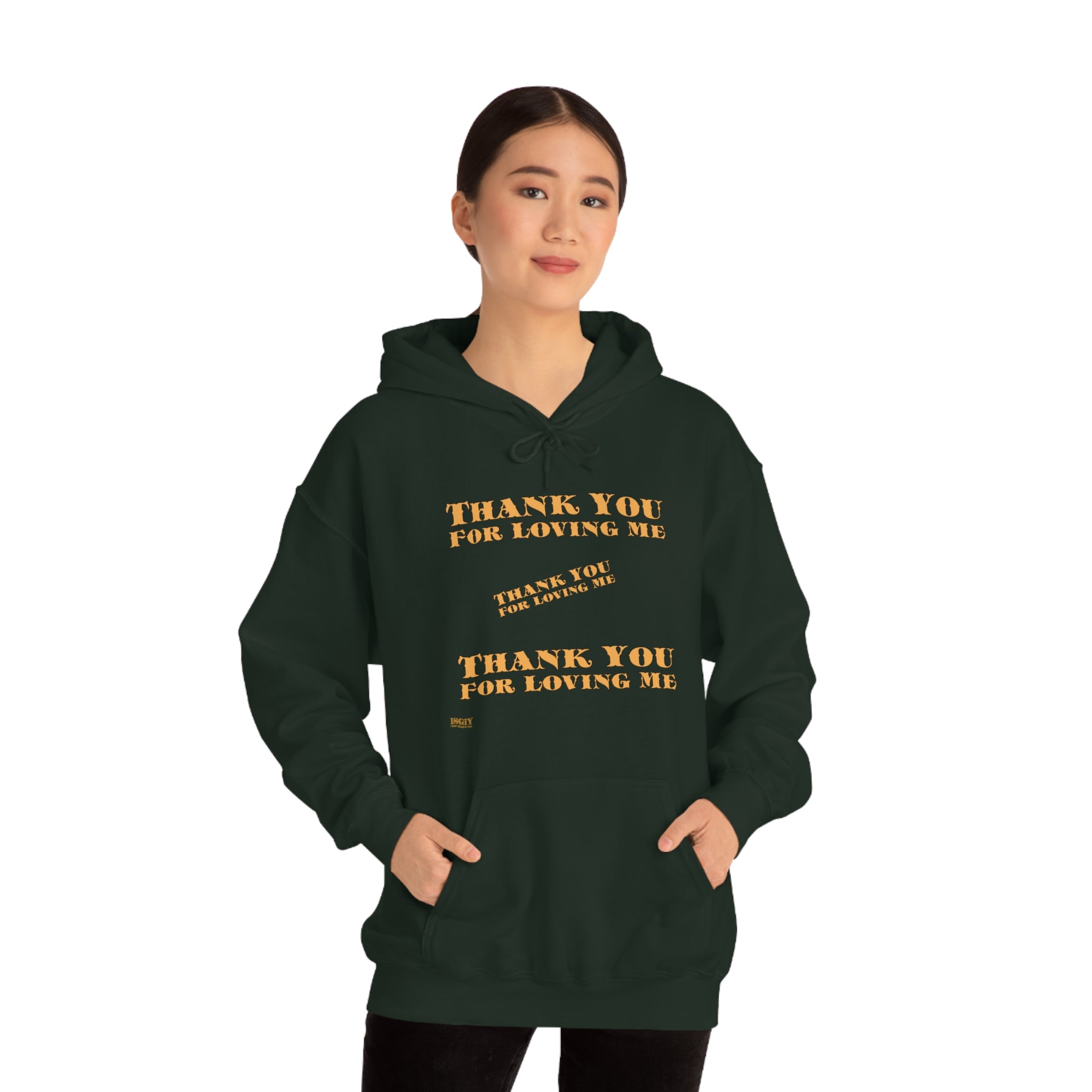 Unisex Heavy Blend Hooded Sweatshirt...Thank You For Loving Me...Yel