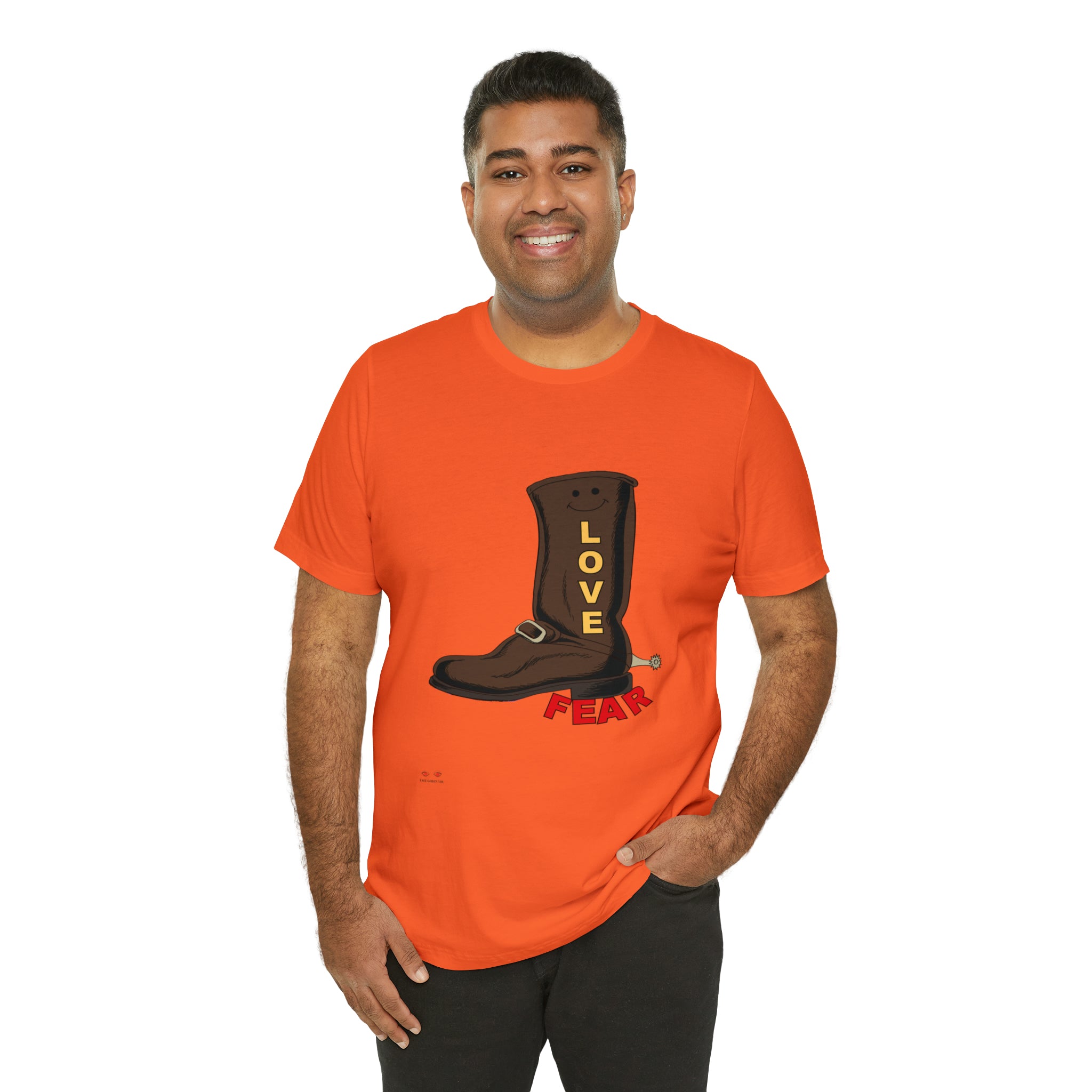 Unisex Jersey Short Sleeve Tee. Love Over Fear