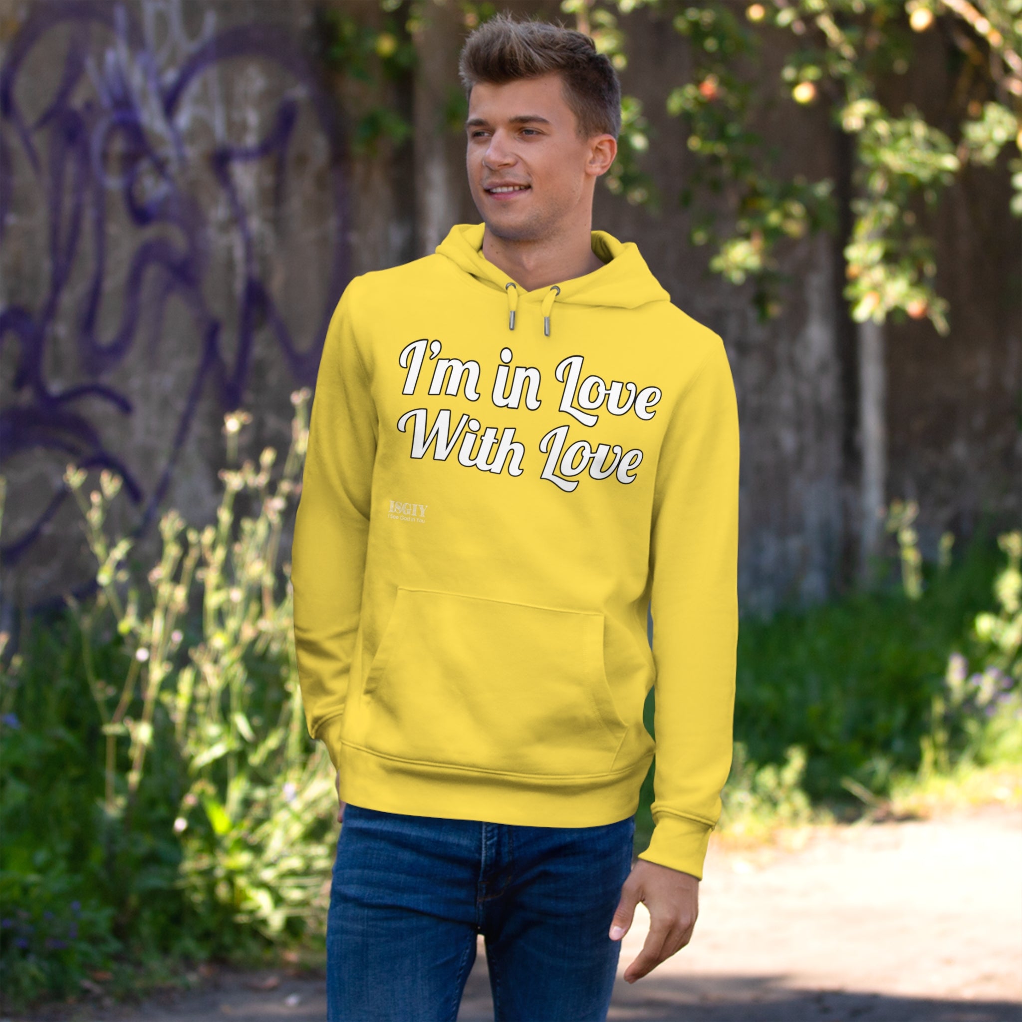 King Hooded Sweatshirt.....I'm in Love With Love....Whi