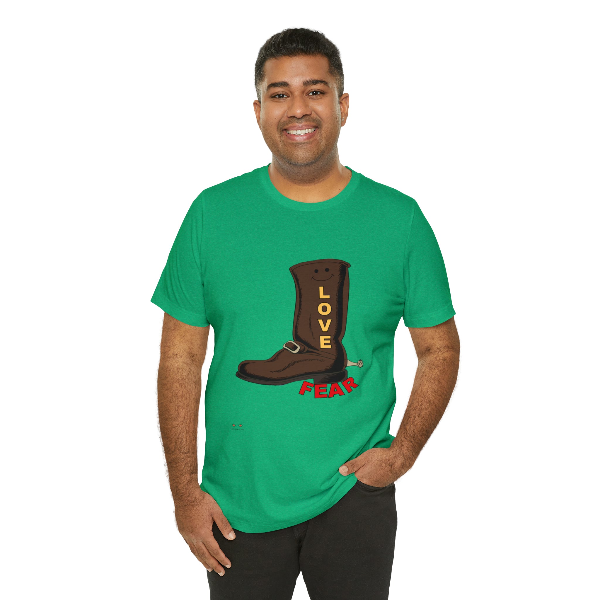 Unisex Jersey Short Sleeve Tee. Love Over Fear