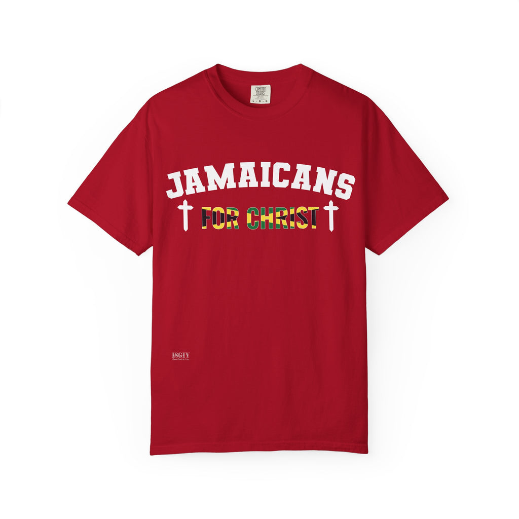 Jamaicans for Christ T-Shirt — Faith & Island Pride Garment-Dyed Tee