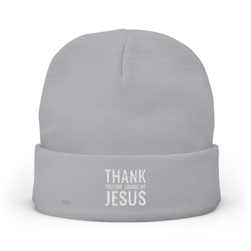 Embroidered 'Thank You For Loving Jesus' Knit Beanie