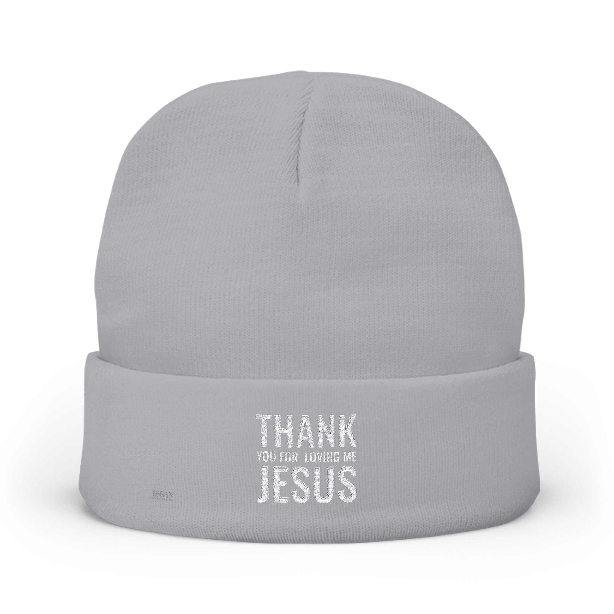 Embroidered 'Thank You For Loving Jesus' Knit Beanie