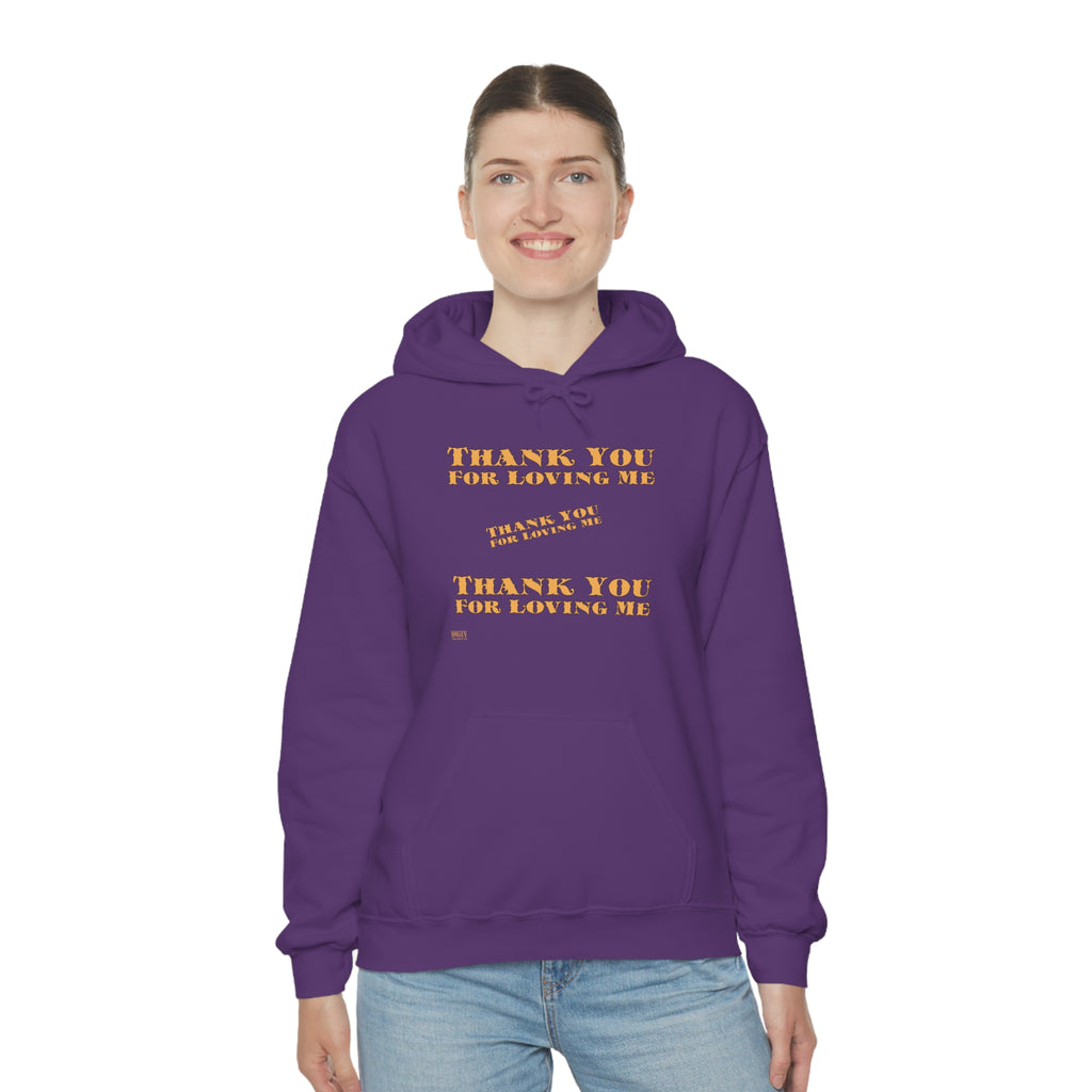 Unisex Heavy Blend Hooded Sweatshirt...Thank You For Loving Me...Yel