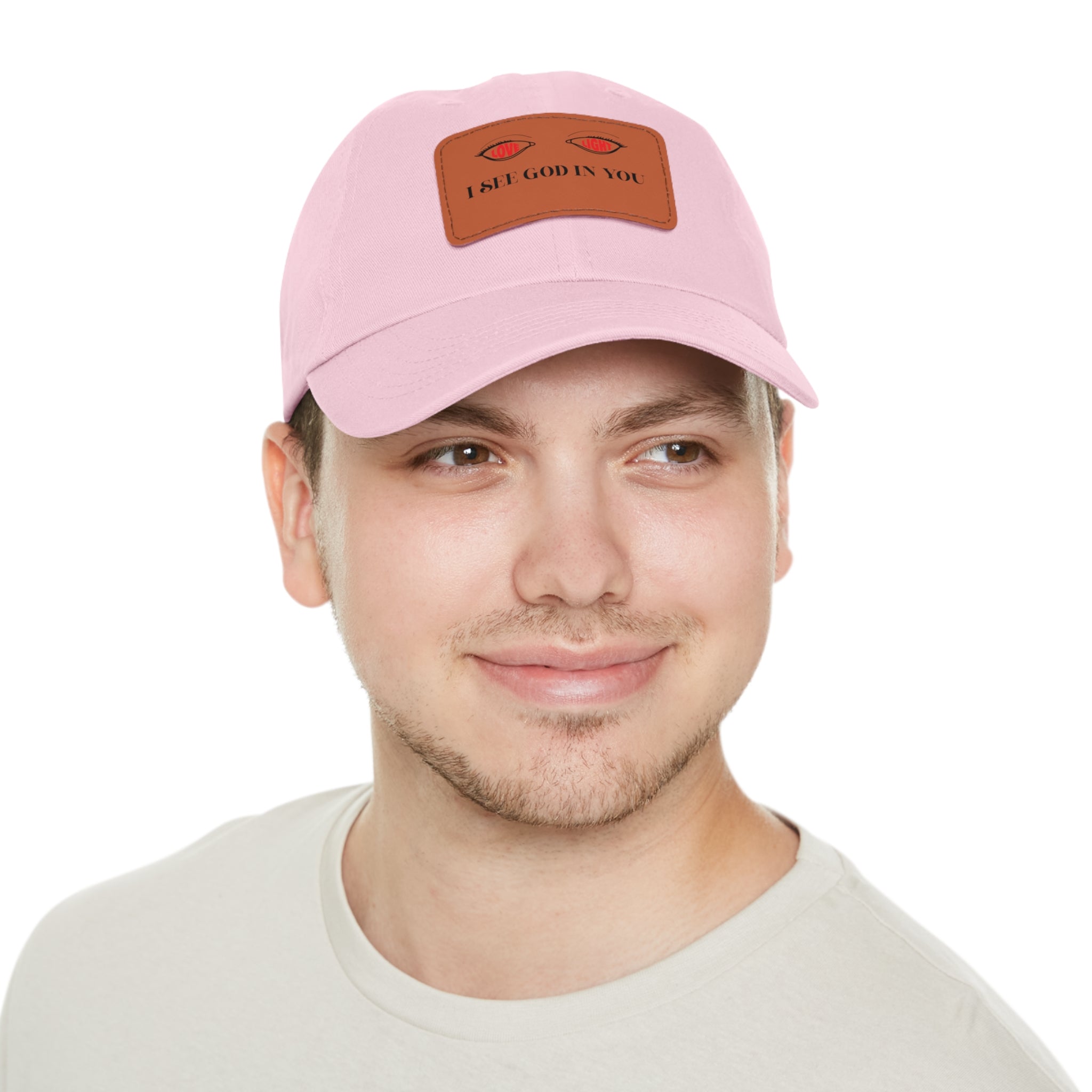 Dad Hat with Leather Patch. I See God In You