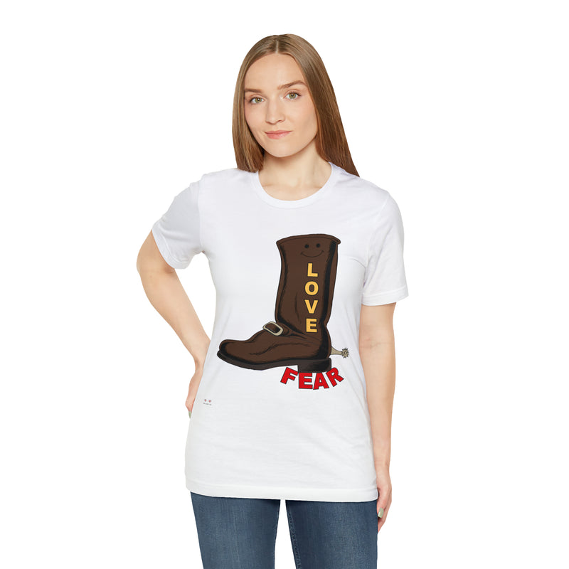 Unisex Jersey Short Sleeve Tee...Love Over Fear