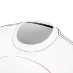 Unisex AOP Cut & Sew Tee...The Mind Never Ages Red Letters