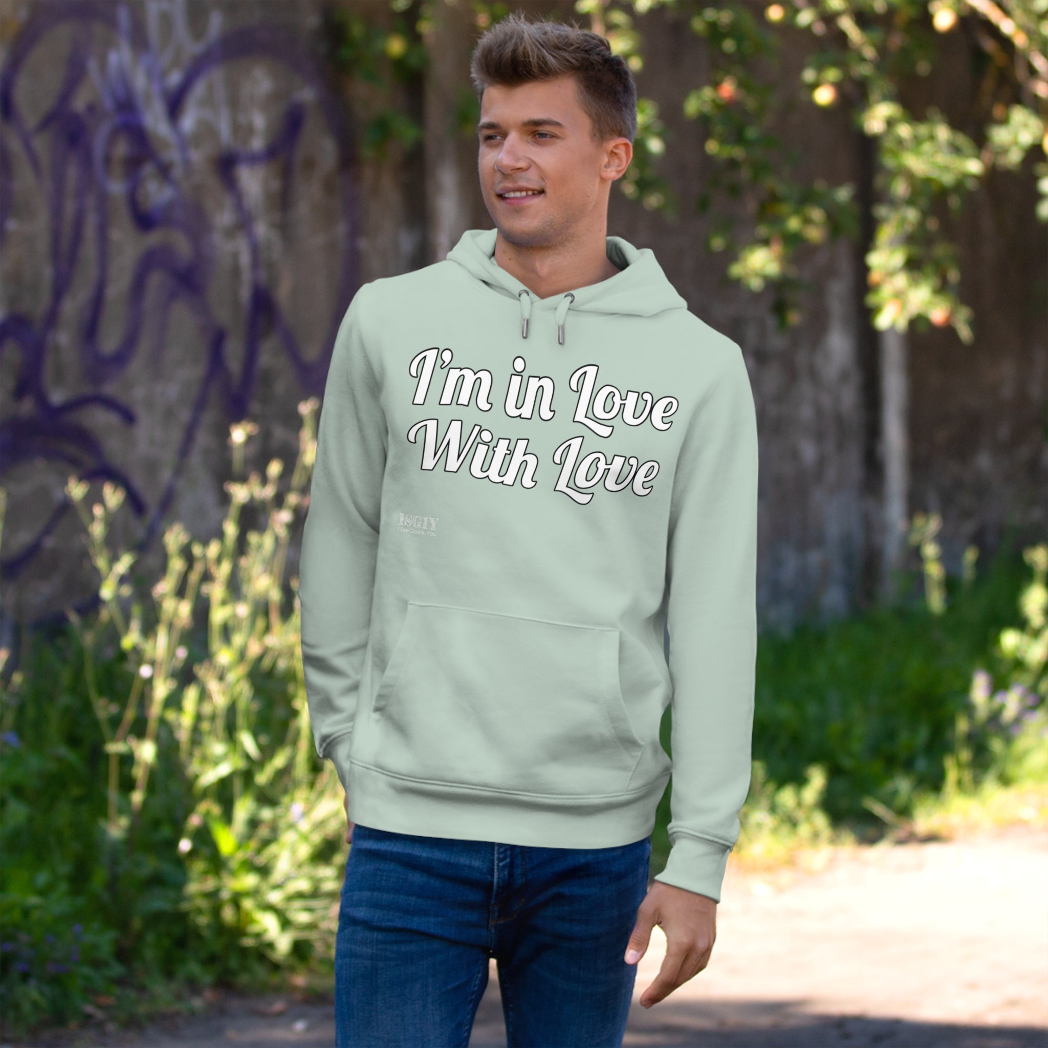 King Hooded Sweatshirt.....I'm in Love With Love....Whi