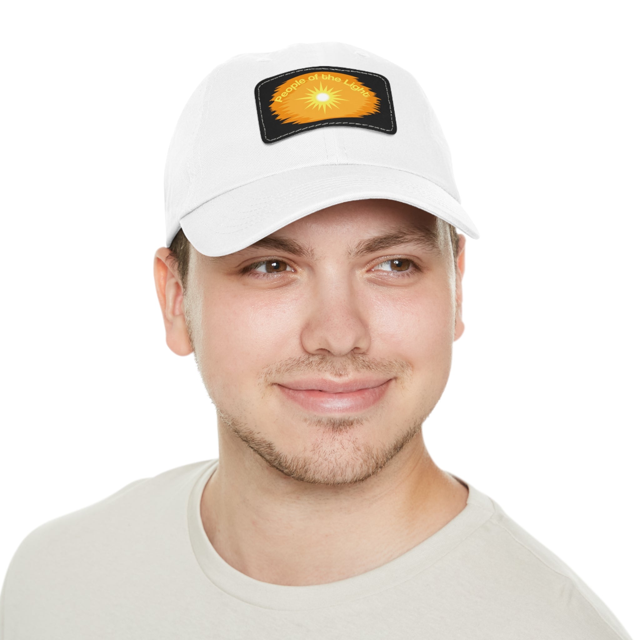 Dad Hat with Leather Patch. People Of The Light