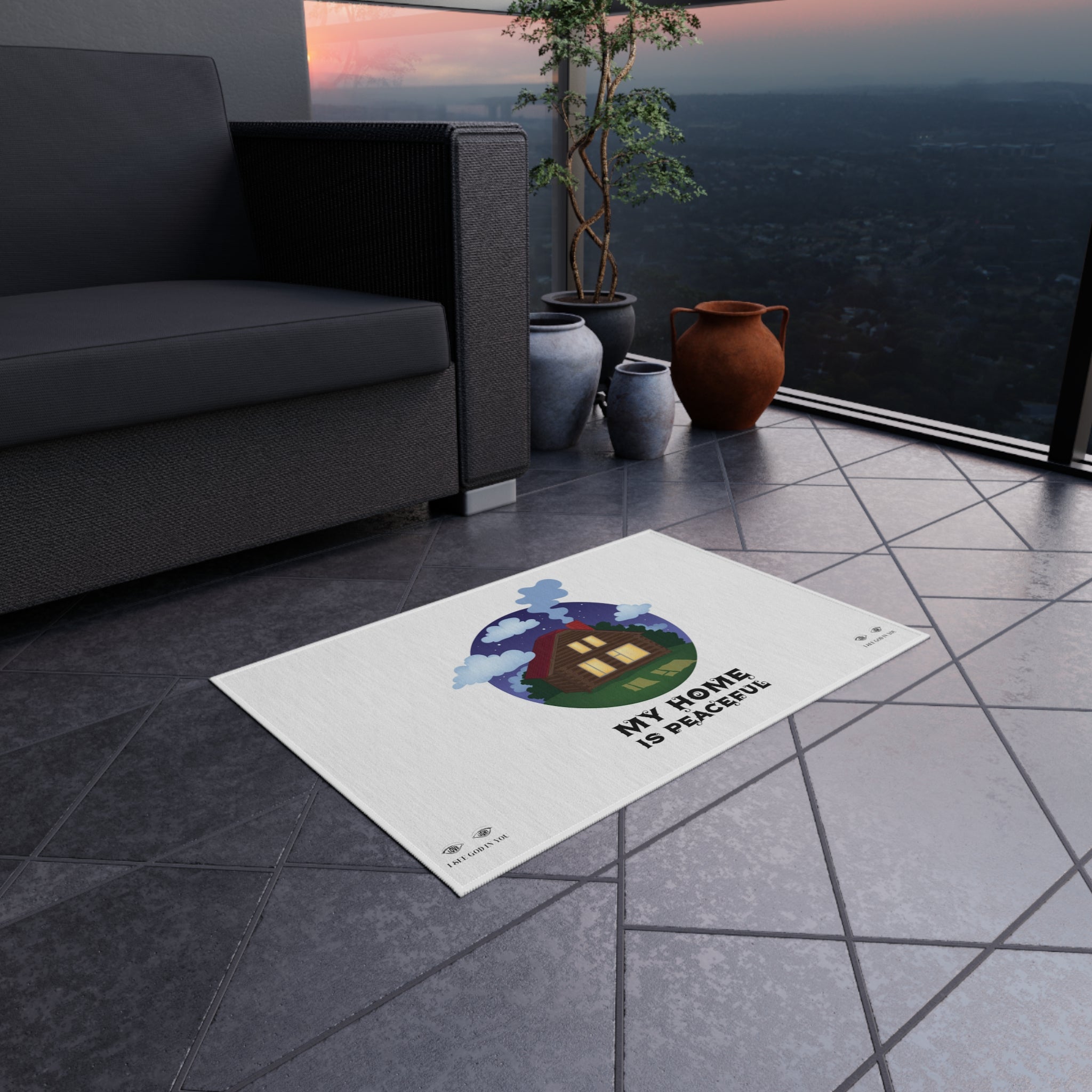 Outdoor Rug. My Home Is Peaceful