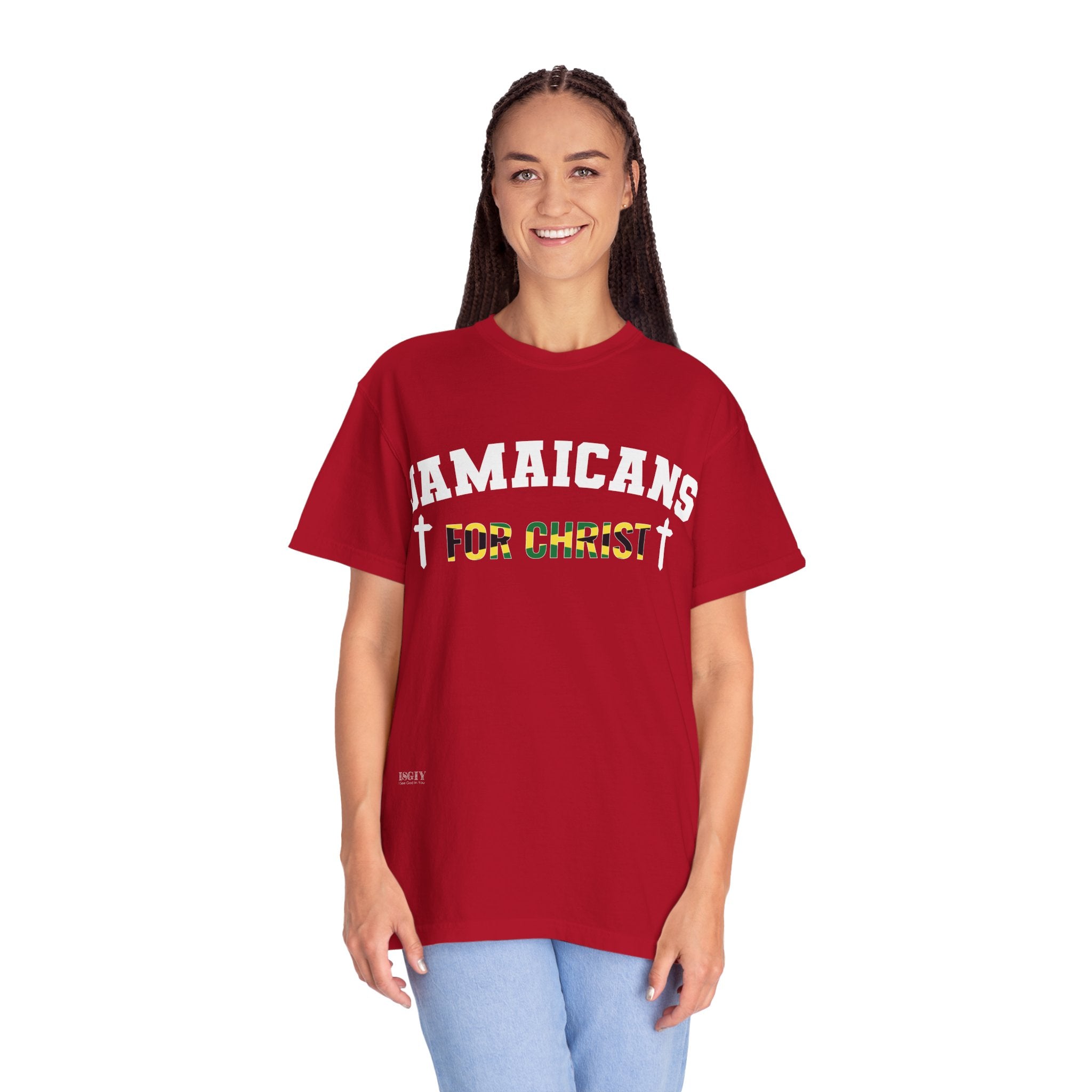 Jamaicans for Christ T-Shirt — Faith & Island Pride Garment-Dyed Tee