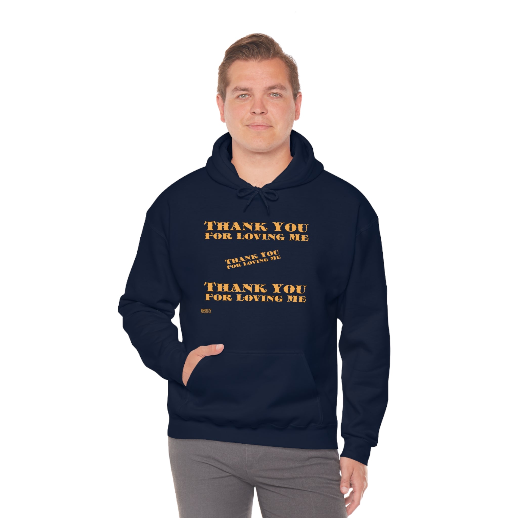 Unisex Heavy Blend Hooded Sweatshirt...Thank You For Loving Me...Yel