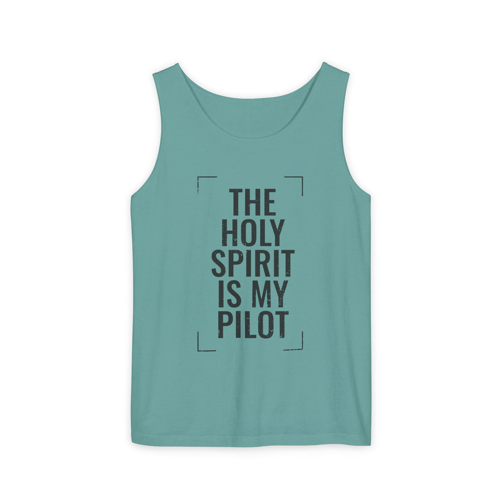 Holy Spirit Is My Pilot Tank Top — Christian Faith Graphic Tank