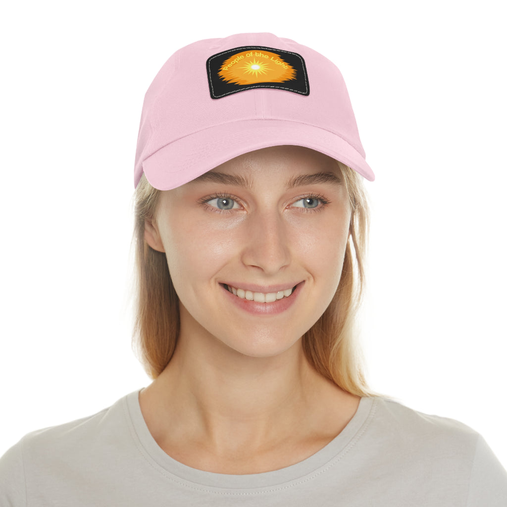 Dad Hat with Leather Patch. People Of The Light