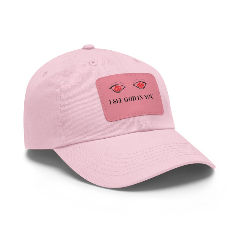 Dad Hat with Leather Patch. I See God In You