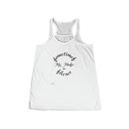 Women's Flowy Racerback Tank Sometimes My Music Is Silence