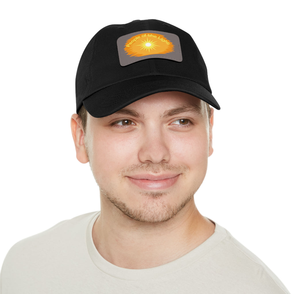 Dad Hat with Leather Patch. People Of The Light