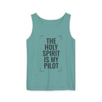 Holy Spirit Is My Pilot Tank Top — Christian Faith Graphic Tank