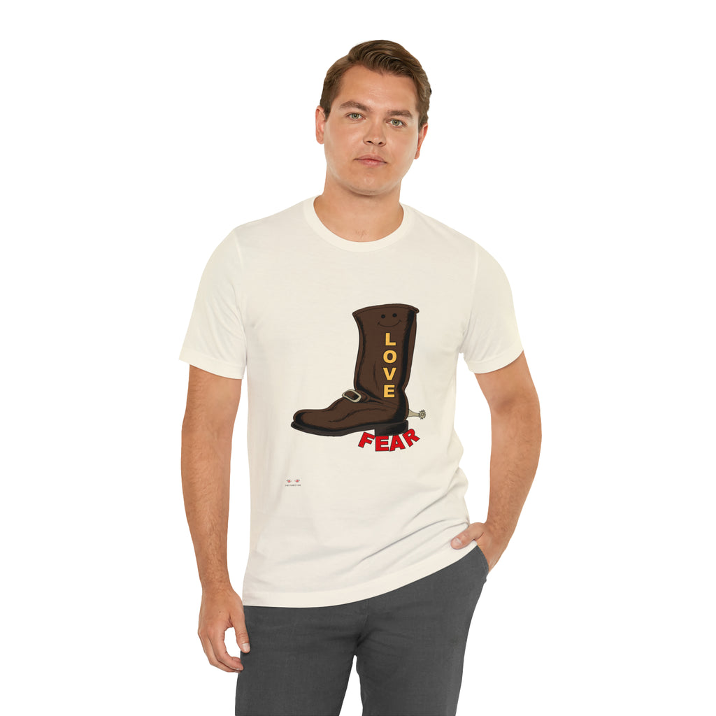 Unisex Jersey Short Sleeve Tee. Love Over Fear