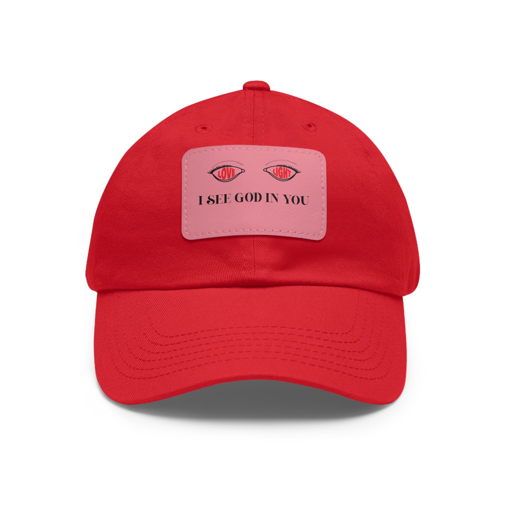 Dad Hat with Leather Patch. I See God In You