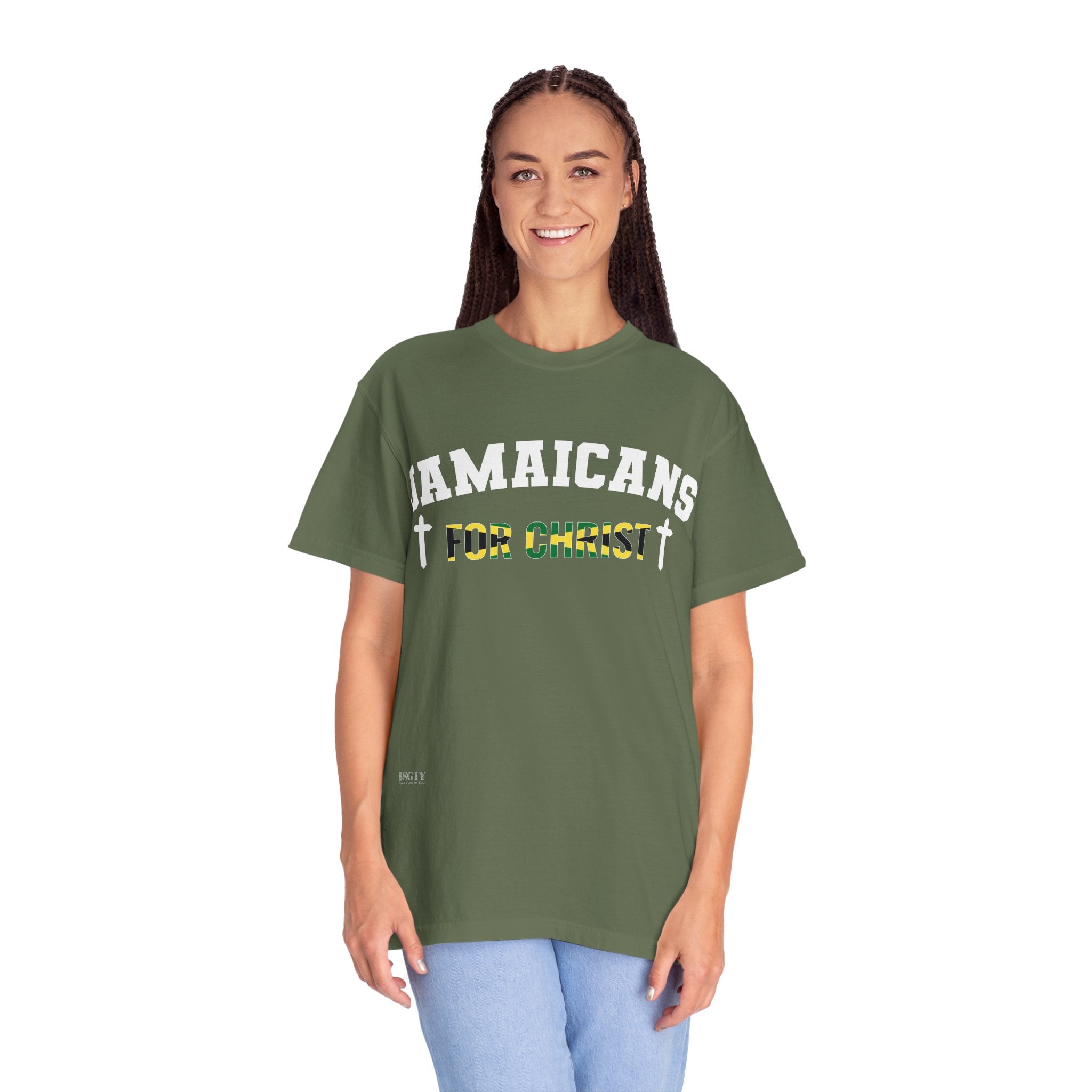Jamaicans for Christ T-Shirt — Faith & Island Pride Garment-Dyed Tee