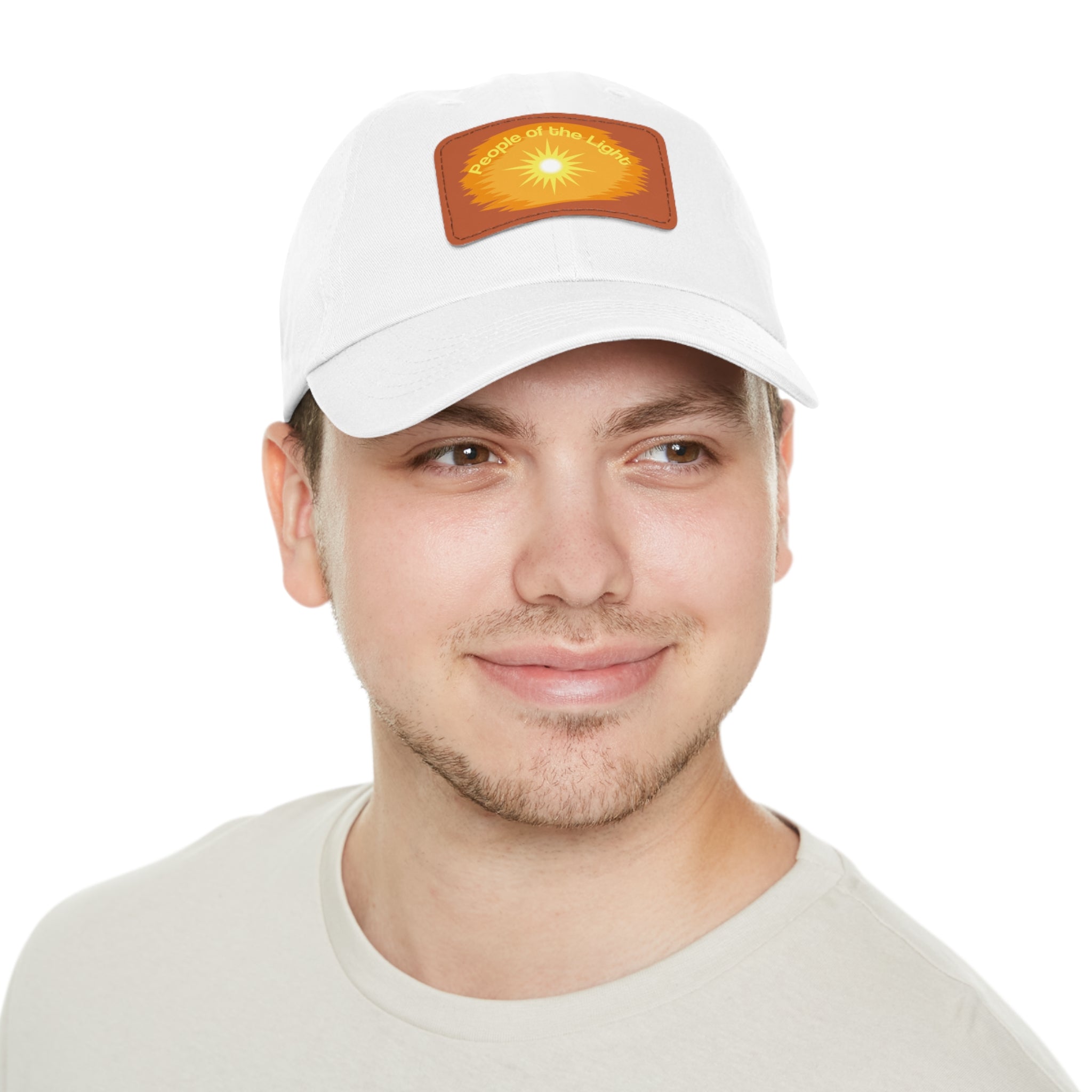 Dad Hat with Leather Patch. People Of The Light