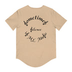 Men's Jersey Curved Hem Tee...Sometimes My Music Is Silence