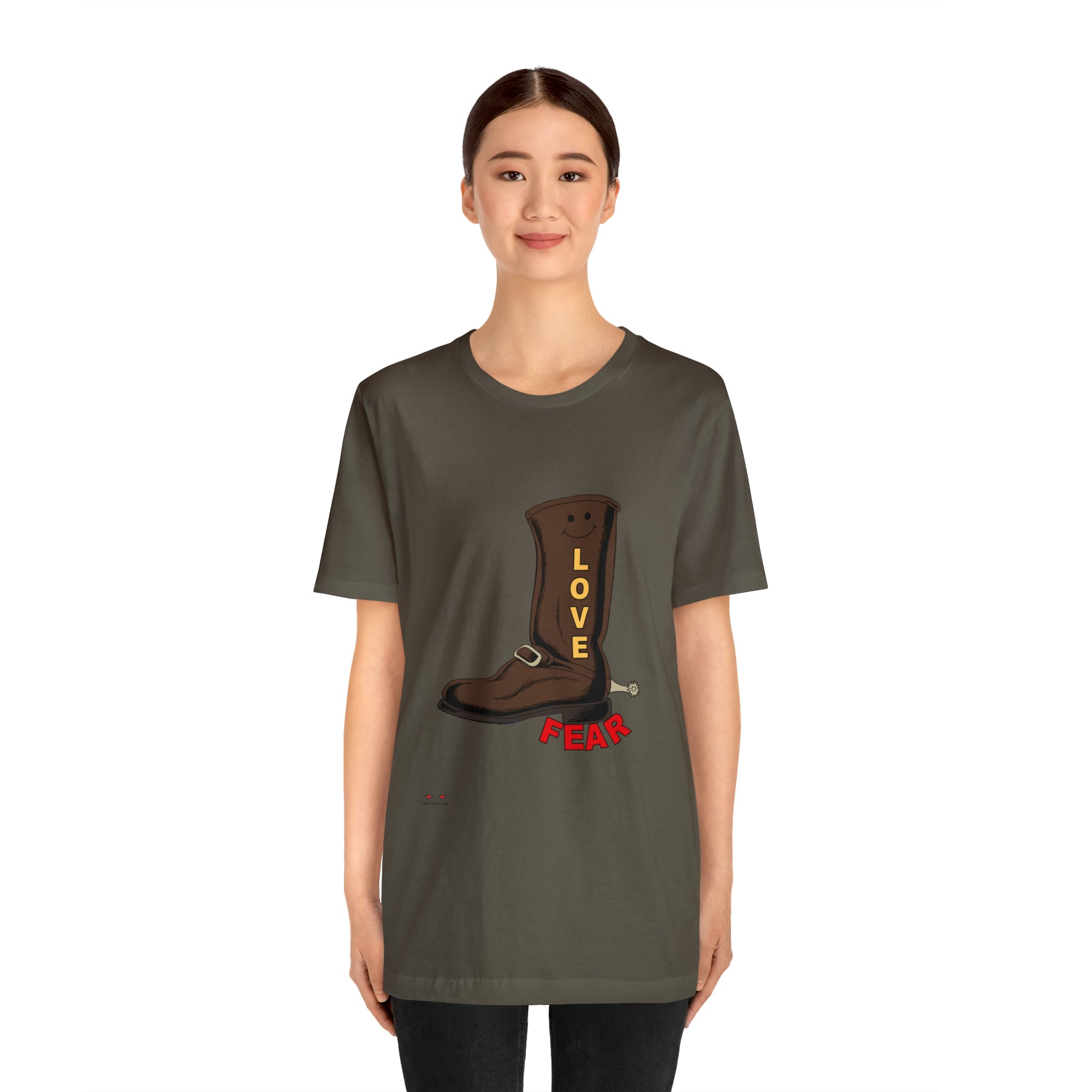 Unisex Jersey Short Sleeve Tee. Love Over Fear