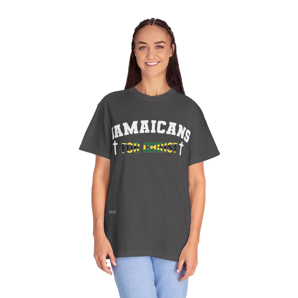 Jamaicans for Christ T-Shirt — Faith & Island Pride Garment-Dyed Tee
