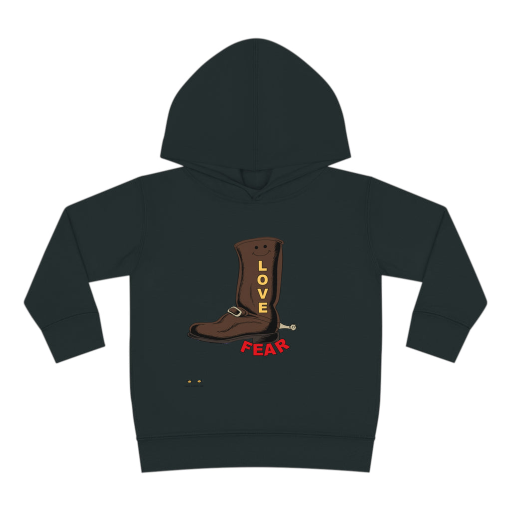 Toddler Pullover Fleece Hoodie Love Over Fear