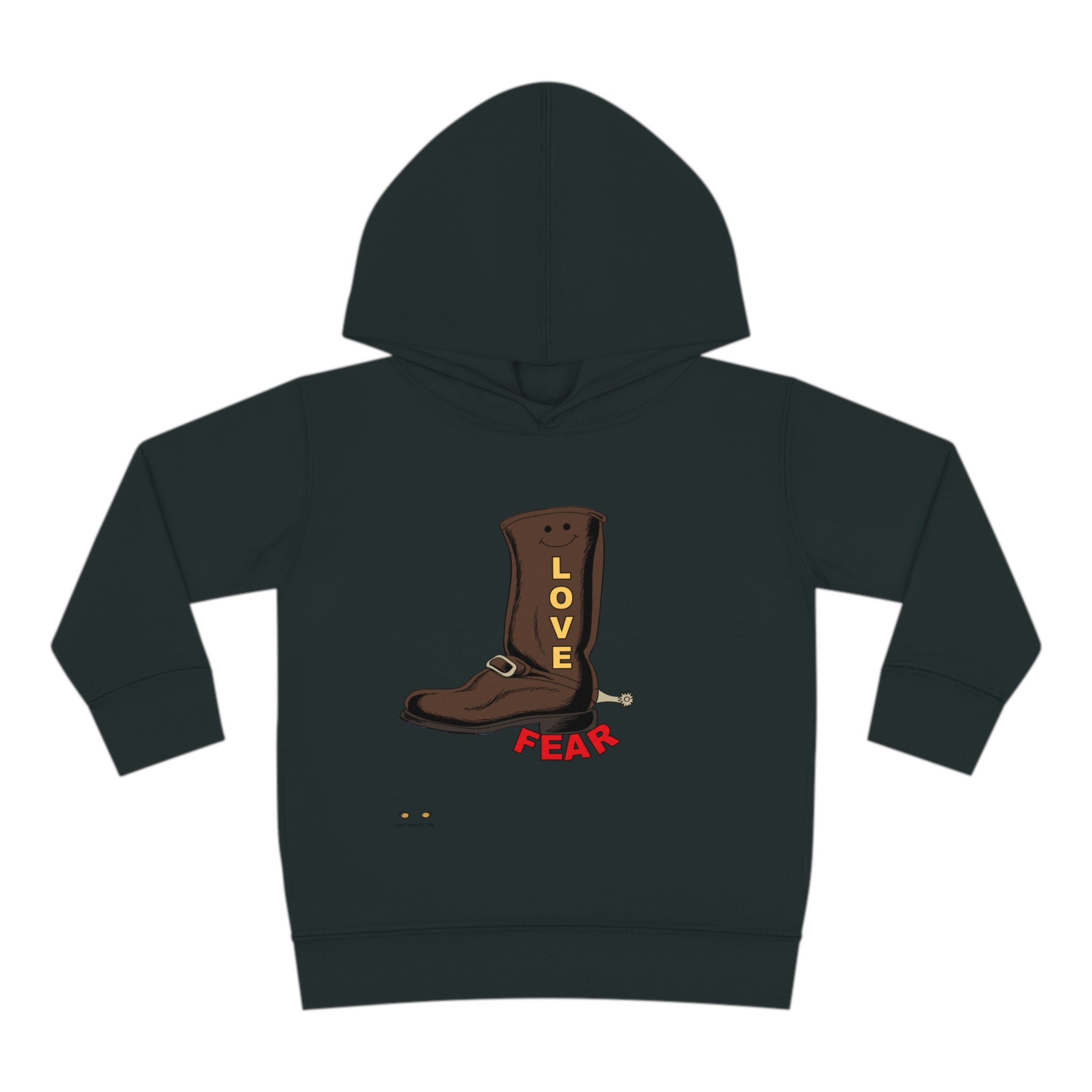 Toddler Pullover Fleece Hoodie Love Over Fear