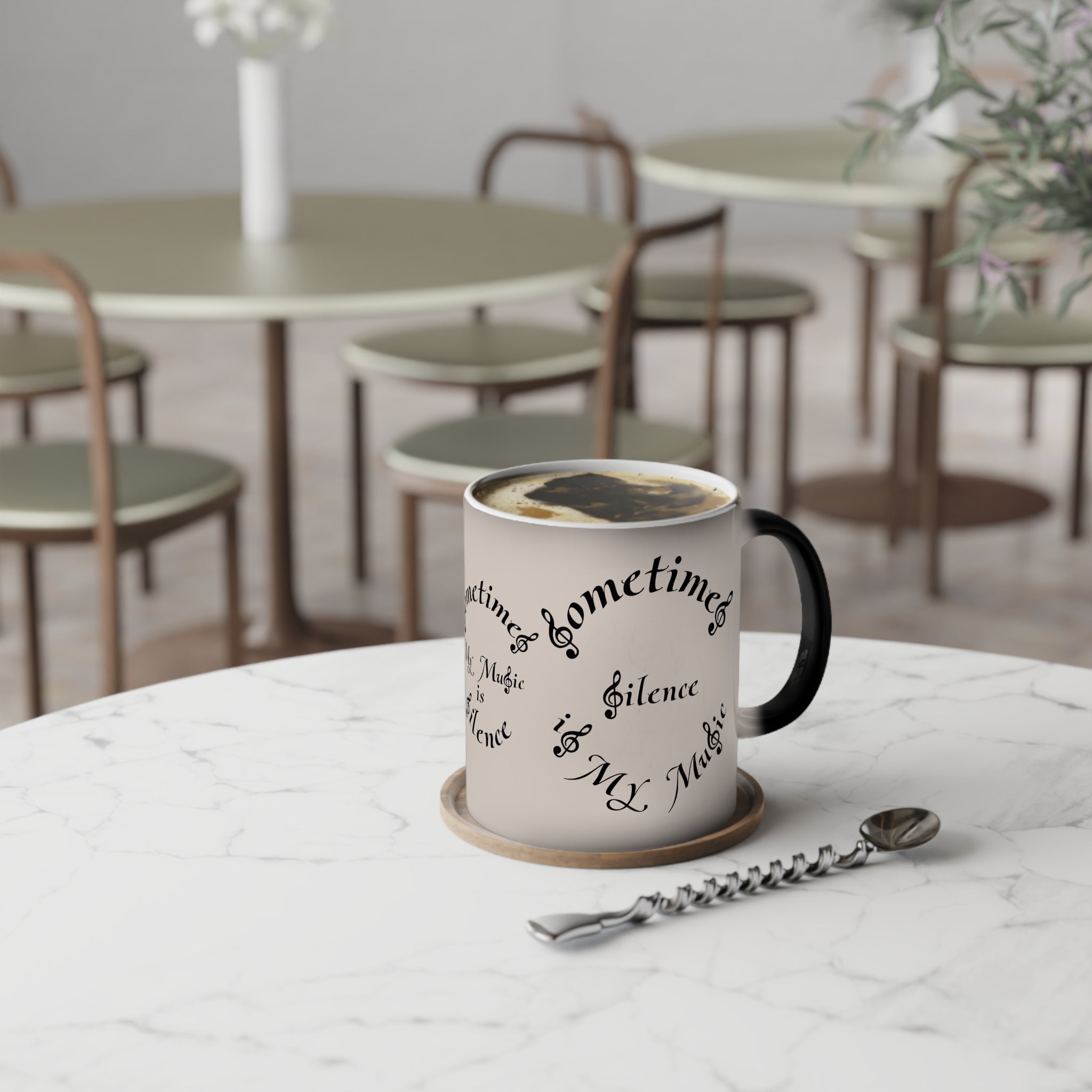 Color-Changing Mug, 11oz. Sometimes Silence is My Music