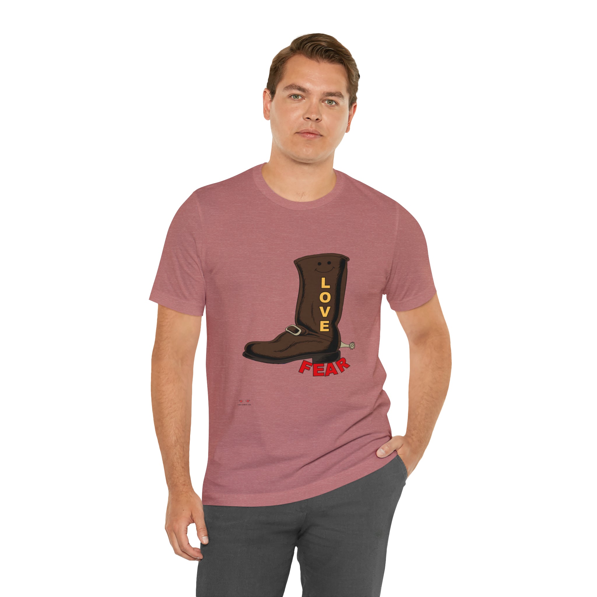 Unisex Jersey Short Sleeve Tee. Love Over Fear