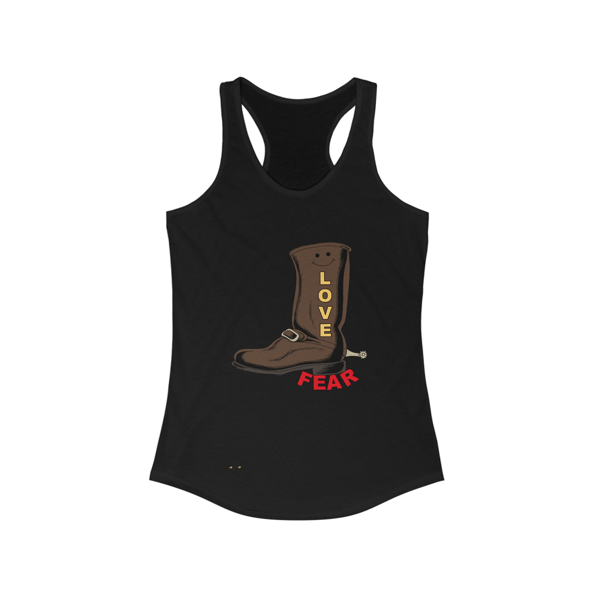 Women's Ideal Racerback Tank Love Over Fear