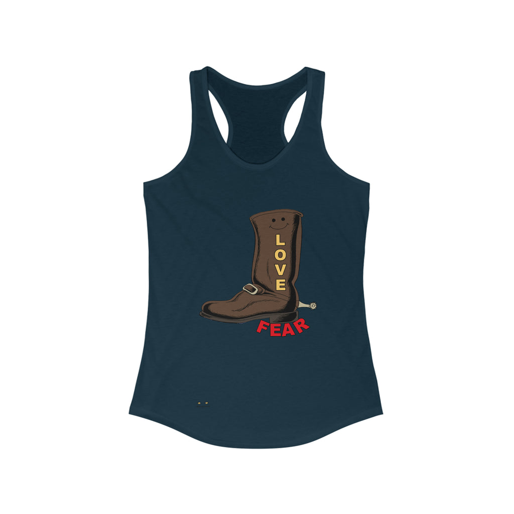 Women's Ideal Racerback Tank Love Over Fear