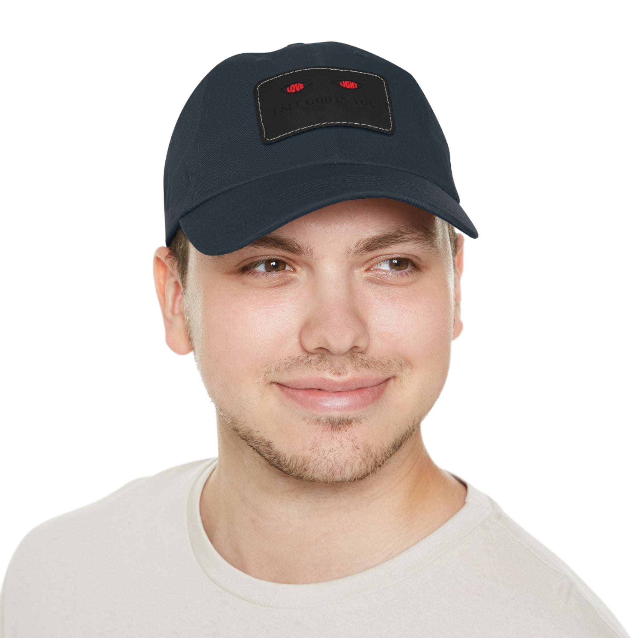 Dad Hat with Leather Patch. I See God In You