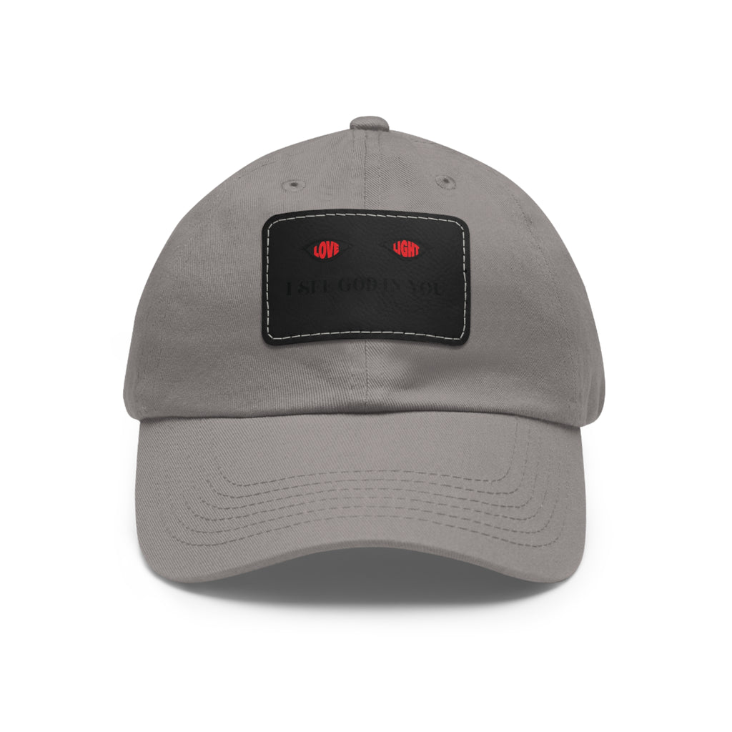 Dad Hat with Leather Patch. I See God In You
