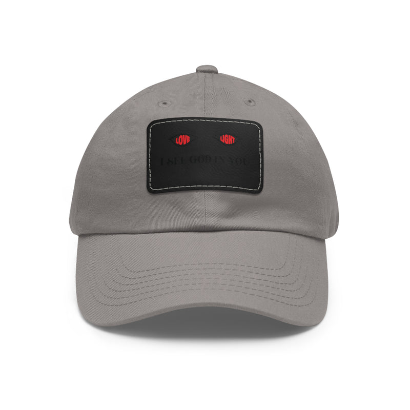 Dad Hat with Leather Patch. I See God In You