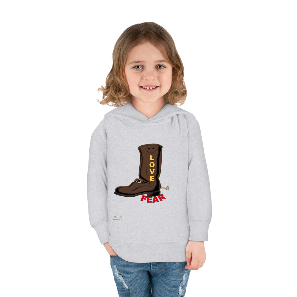 Toddler Pullover Fleece Hoodie Love Over Fear