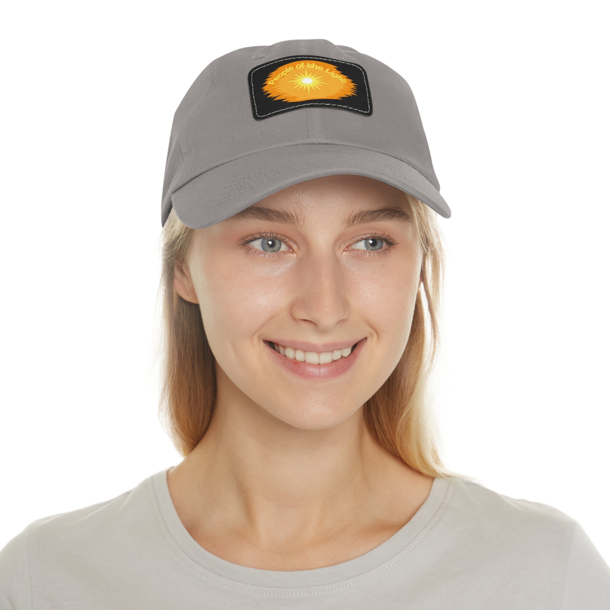 Dad Hat with Leather Patch. People Of The Light