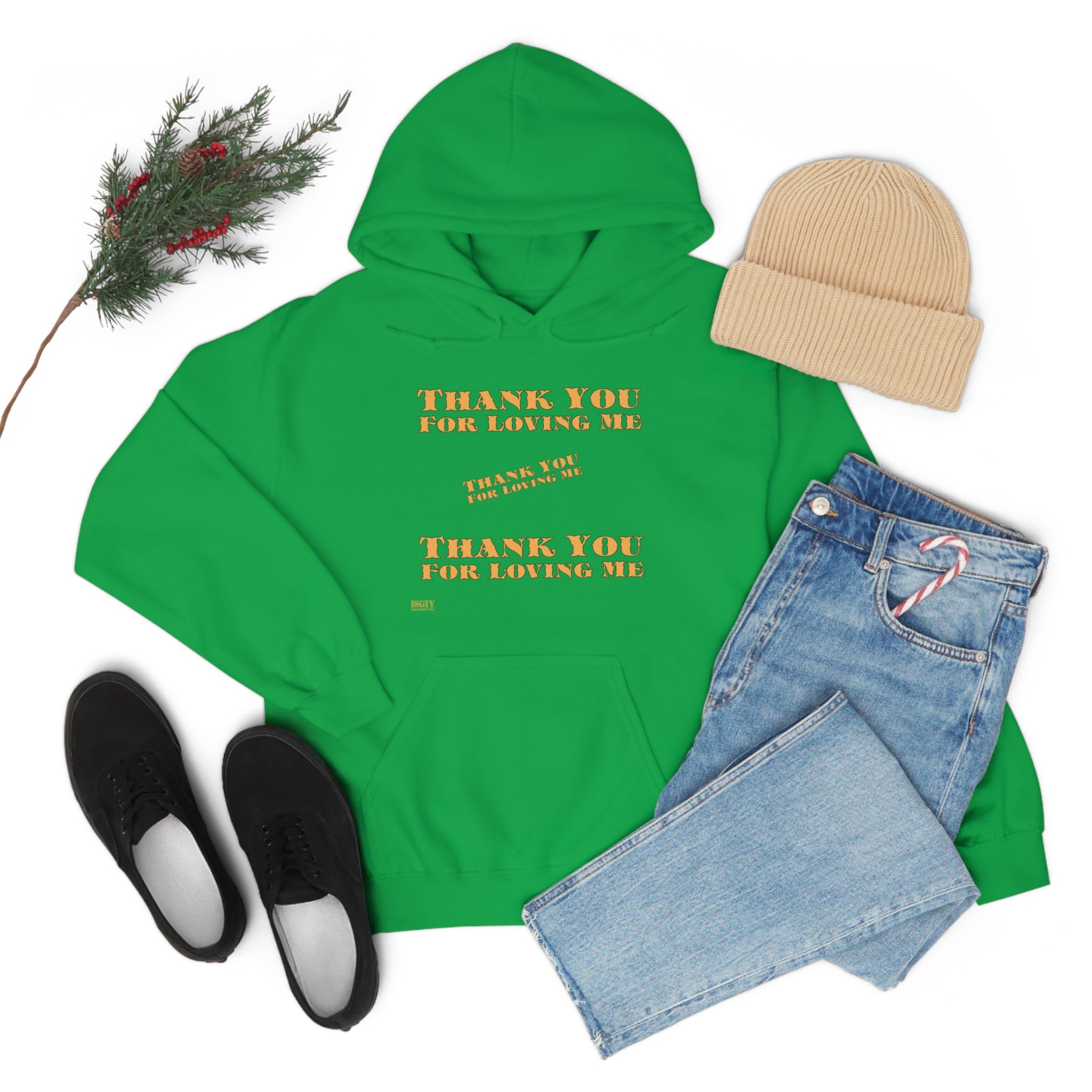 Unisex Heavy Blend Hooded Sweatshirt...Thank You For Loving Me...Yel