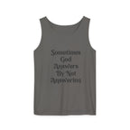 Sometimes God Answers By Not Answering Christian Tank Top