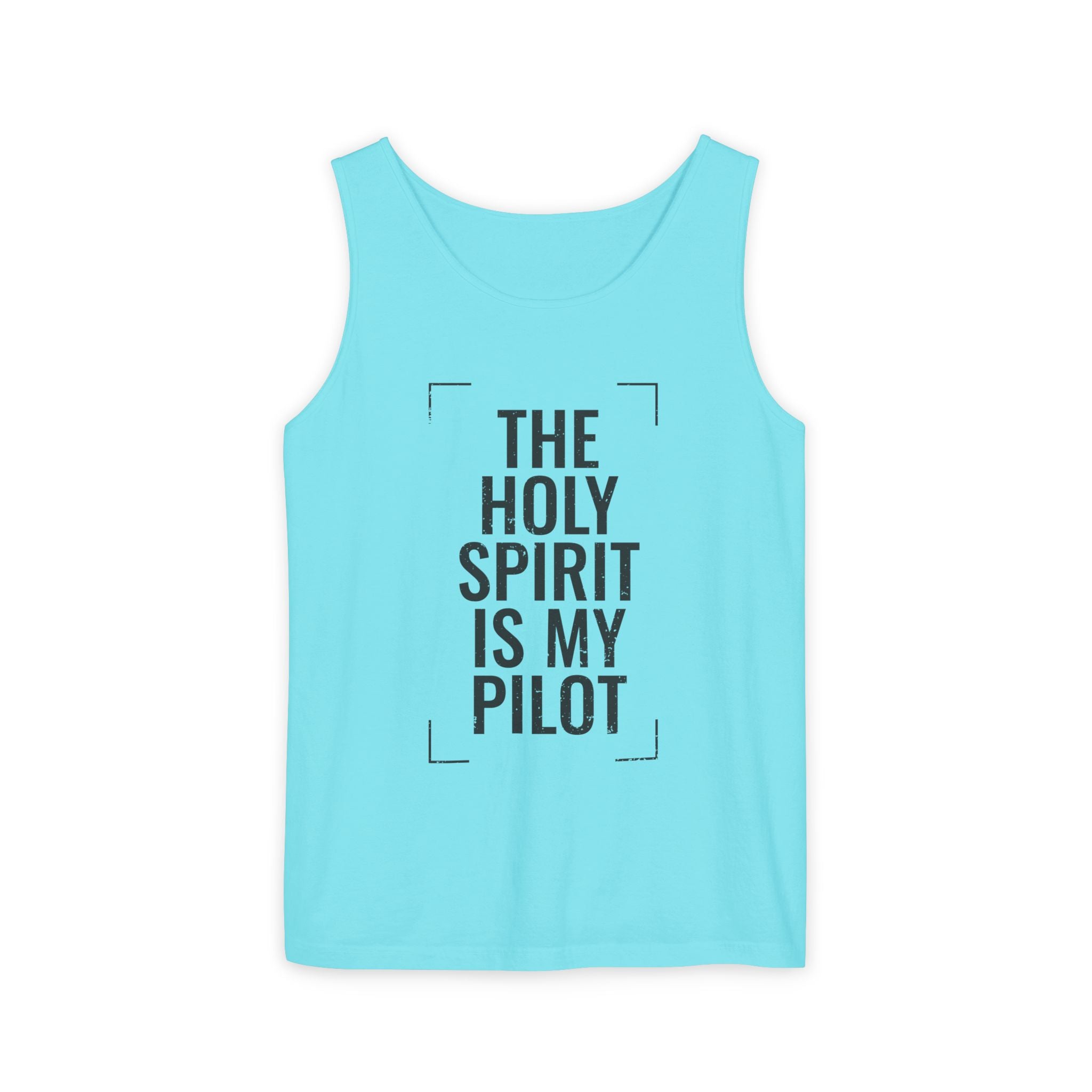Holy Spirit Is My Pilot Tank Top — Christian Faith Graphic Tank