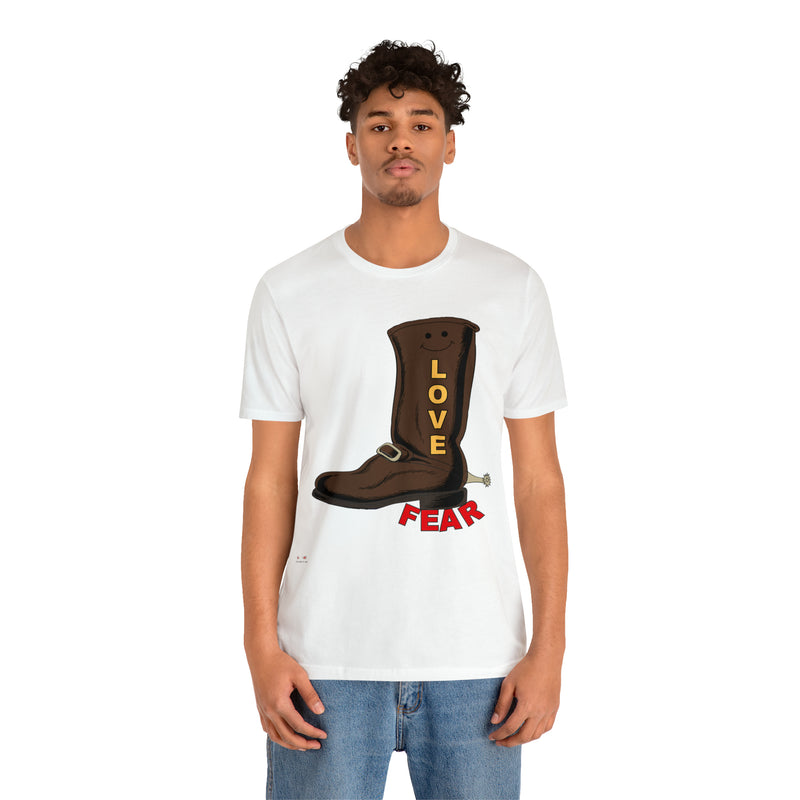 Unisex Jersey Short Sleeve Tee...Love Over Fear